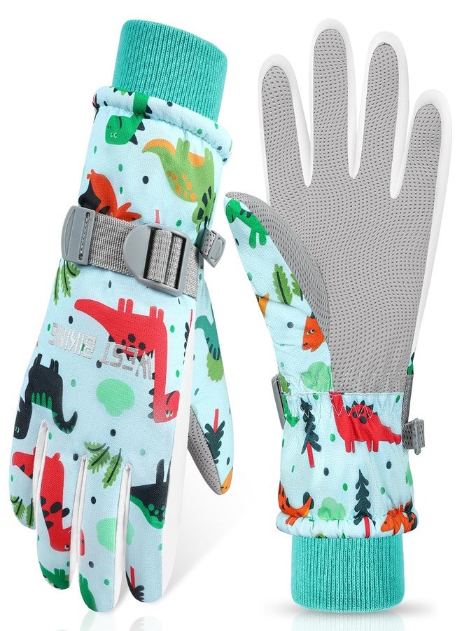 CYCLESPEED Winter Gloves for Boys Girls Kids Snow Gloves Toddler Gloves for Snowboarding,Kids Waterproof Glove for Outdoor Riding Winter Sports (Blue, Small) - Image 1